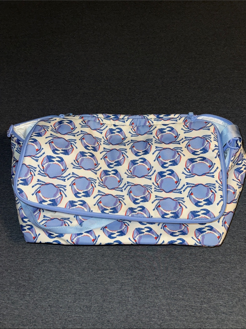 Vera Bradley Light Blue Crab-Print Travel Cooler